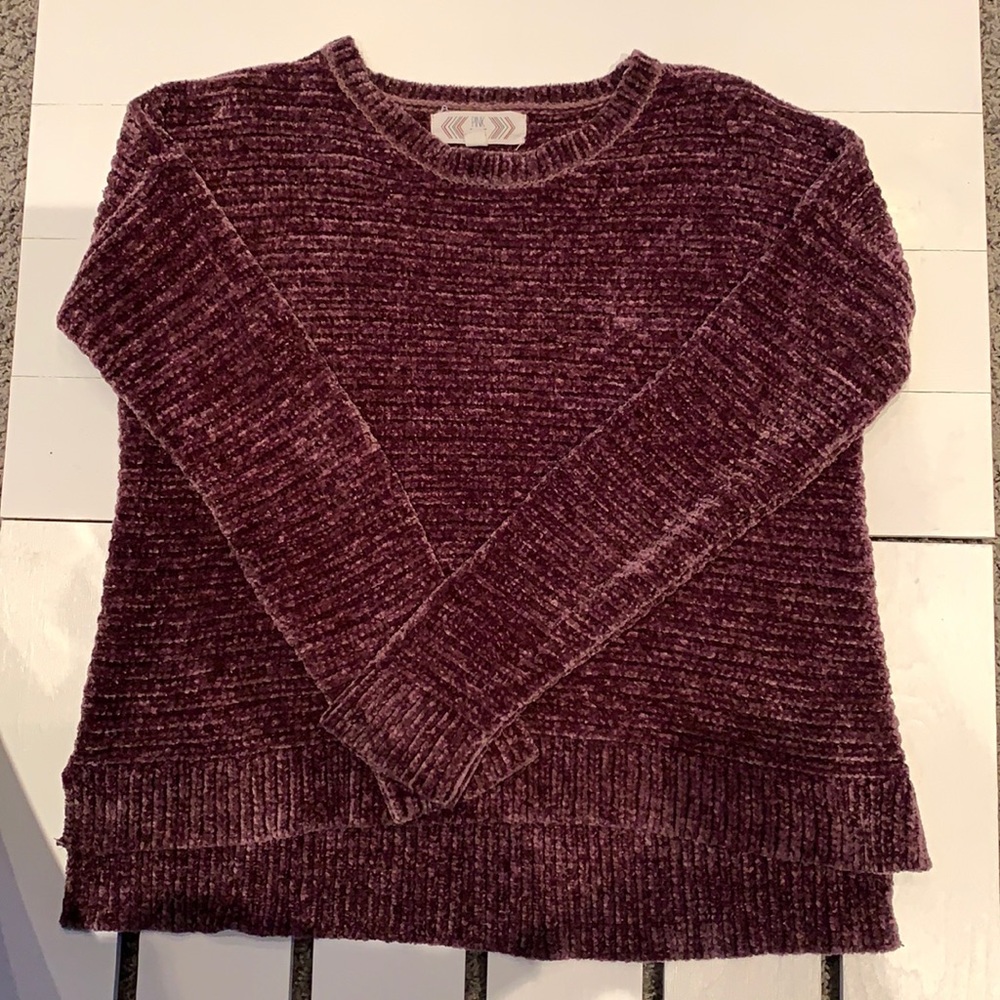 Pink Rose - Size XS -Soft Deep Purple Sweater